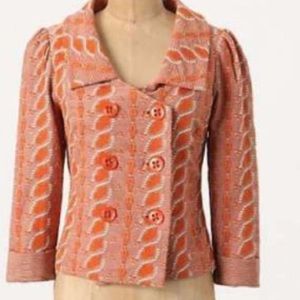 Anthropologie HWR Liasis orange jacket